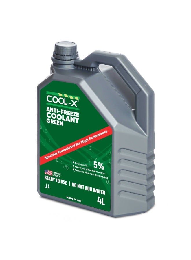 COOL-X Cool X Radiator Coolant – Green | Long-Lasting Engine Cooling & Anti-Corrosion Protection | 4 Liters - Image 3